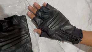 Sarung Tangan Motor HOT PROMO: Kulit Sintetis & Setengah Jari