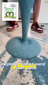 【Quick Drying】Colored Sand Floor Paint Waterproof Nonslip Wear-Resistant 3 in 1 Epoxy Floor Paint for Warehouse Parking Factory Garage Lot Floor Indoor outdoor Floor paint for cement Floor paint for tiles Cement Floor Paint epoxy flooring paint