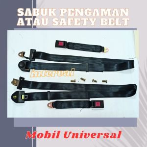 Sabuk Pengaman Manual Safety Belt 3 Titik Mobil Universal Hitam