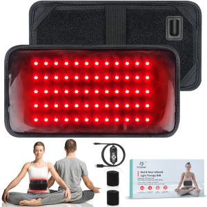 Infrared Light LED Healthcare Belt Waist Red Light Heating Massage Belt Pad Lumbar Back Waist Massager For Muscle Body Relief