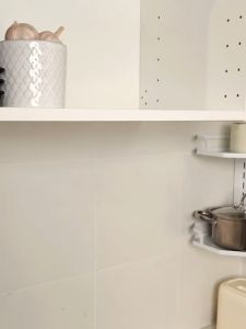 Carbon Steel Kitchen Pot Pan Rack on the Wall Adjustable Layer Rack Kitchen Wall Storage Rack