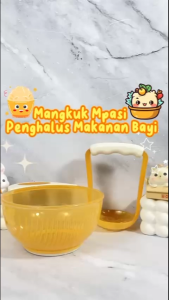 Mangkuk Penghalus Makanan Bayi 2in1 PP BPA Free Anti Slip Food Maker Grinding Bowl CJ21