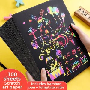 Creative DIY A4 Scratch Art Paper 100 Sheets