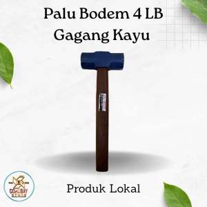 Palu Bodem Godam 4 Lb Besi Cor Gagang Kayu Alat Perkakas Hancur Batu