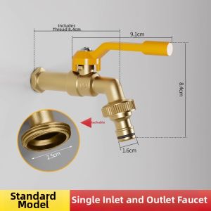 FENCHI | Freeze-Resistant High-Flow Outdoor Faucet Dual Outlet