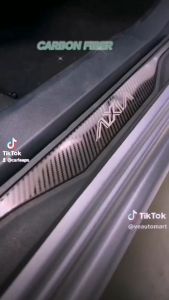 perodua new axia 2023 carbon fiber door step abs sill plate