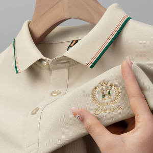 Paul Ice Silk Slim Fit Short Sleeve Polo Shirt Mens Embroidered Turn-down Collar T-shirt Youth Popular Creative Interest