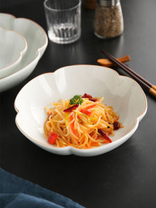 จานซุปเซรามิกสีพื้นเรียบง่ายสำหรับโรงแรมและร้านอาหารจีนในห้องประชุม จานเสื้อชามดอกไม้สีเขียวอ่อน