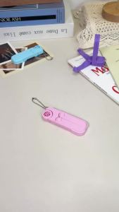 3D Printed Fidget Toy Phone Stand Keychain Mini Foldable Cell Phone Holder Stress Relief Fidget Keyring Toy