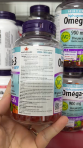 [HÀNG CTY] Webber Omega-3 900 mg + CoQ10 100 mg – Công Thức EPA DHA Và Coenzyme Q10 Hỗ Trợ Tim Mạch Não Bộ Thị Lực