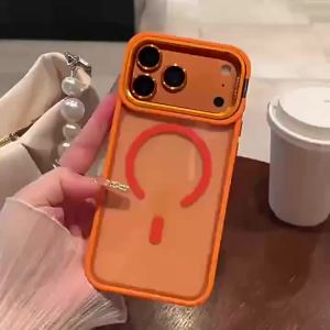 Metal Lens Stand Magnetic For Magsafe Case For iPhone 17 16 15 14 13 12 11Pro Max Plus Air Shockproof Wireless Charge Clear Case