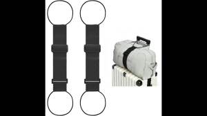 Multi Use Strong Adjustable Luggage Connector Straps for Suitcases2 Pack Flexible Luggage Accessories Elastic Fastening Strap