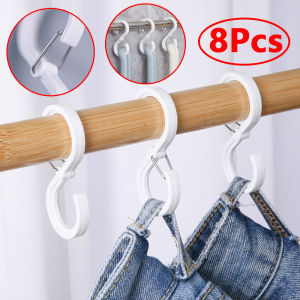 8Pcs S Shaped Hook Hanger Hanging Hooks For Kitchen Hanger Railing Hooks Closet Hook Coat Hat Tie Hanging Storage Organizer Hook