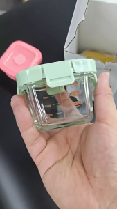 KOI STORE Tempat Mpasi Kaca 3PCS Wadah Mpasi Kaca Penyimpanan Mpasi Glass Baby Food Container BPA Free GFB01