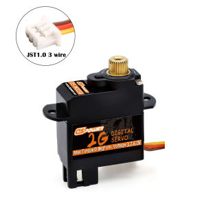 DSPOWER 2G Metal Gear Digital Servo JR / JST Plug for 1/24 RC Mini Car Plane Airplane Fixed-wing Helicopter Boat WLtoys Axial