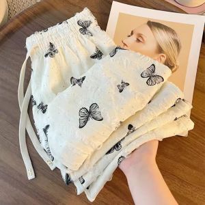 Quần Ống Rộng Thường Ngày Cỡ Lớn Mùa Hè Mỏng Rộng Rãi Phong Cách Hàn Quốc in Họa Tiết Quần Áo Nam Quần Ống Rộng