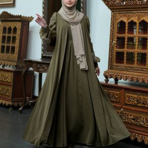 Cod Gamiss Melody Abaya Virall 2025 Kekiniaan Mewah Elegan Pesta Kondangaan Bahan Ceruty Baby Doll Mix Organza Aplikasi Swarovski + Payet Dress Remaja Dewasa Masa Kini