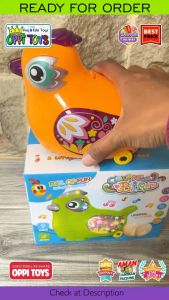 [FREE BATERAI] Mainan Edukasi Anak Burung Bertelur - Colorful Bird Laying Egg - Mainan Ayam Burung Bertelur Bump and Go Musik LED