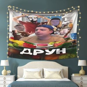 VIKAMA Vui Nhộn Meme Treo Tường Thảm Thẩm Mỹ Poster Cắt Dán Hài Hước Trích Dẫn Trang Trí Cho Phòng Ngủ Ký Túc Xá Đại Học Phòng Khách Polyester
