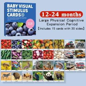 Large Size Vision Cards  Montessori 0-12Month Baby Black and White High Contrast Stimulate Newborn Visual Early Learning Kids