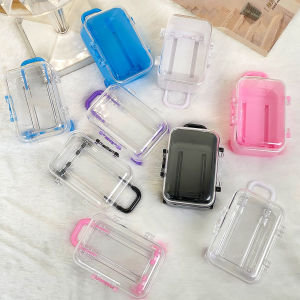 Mini toys Storage Box and Jewelry Storage Box BJD Cotton Dolls Clothing Transparent Trolley Suitcase Style doll