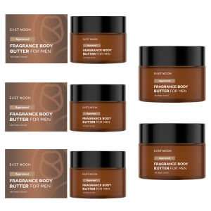 East Moon | Men Fragrance Body Butter Agarwood Scent Moisturizing Body Lotion Hydrating For Dry Skin Refreshing Non‑Greasy Long Lasting