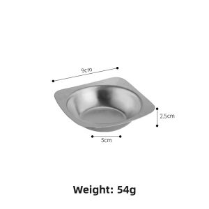 CHUANGGUANJIA | Korean Style Stainless Steel 3-Compartment Condiment Dish