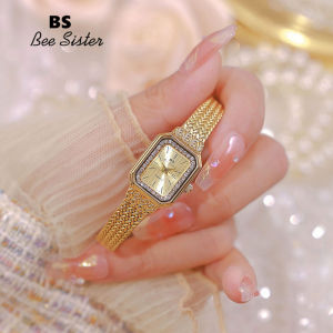 BS Bee Chị 1775 Hot Bán Thời Trang Đồng hồ nữ Giản Dị Dây đeo bằng thép không gỉ đồng hồ thạch anh chống nước Phụ Nữ Kim Cương Trang nhã đồng hồ đeo tay im cương giả Quà Tặng Cho Phụ Nữ