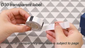Phomemo Transparent Label sticker For D30/D30S/Q30/Q30S/Q31 Printer