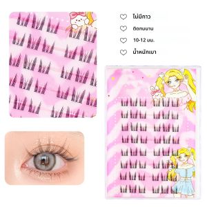 ขนตาปลอมแบบติดเอง ไม่ต้องใช้กาว ใช้ซ้ำได้ เหมาะสำหรับผู้เริ่มต้น ติดง่าย แต่งหน้า DIY ได้