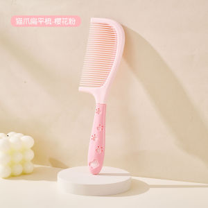 Cute Flat Hair Comb Portable Student Dormitory Fluffy Hairline Curling Comb Family Personal Care Tool Plastic Comb