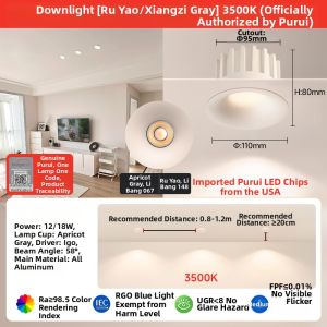 JINGYA | Retro Cream Style Recessed Spotlight 10cm