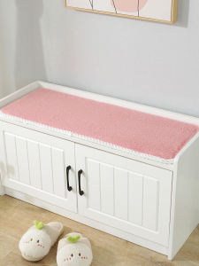 เก้าอี้รองเท้าแบบนั่งได้ ทรงสี่เหลี่ยม รองเท้าแบบนุ่ม ป้องกันการลื่น สำหรับประตูบ้าน สำหรับใช้ในบ้าน รุ่นเรียบง่ายและโมเดิร์น