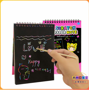 Colorful Scraping Painting Magic Scratch Art Painting Paper Manual Drawing Toys Kids Education Toy