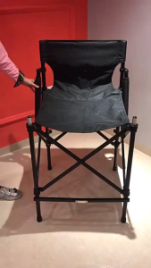 Rosemarry-High director chair Portable makeup chair with side pocket fishing stool Camping chair Lounge chair Makeup Chair with Storage Bag Director Chair Folding Portable Telescopic Chair Foldable 31 inch Seat