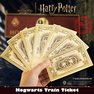 Genuine 10Pcs Harry Potter Hogwarts 943/257 Train Ticket Magic Academy Gold-Plated Tickets Party Cosplay Props Birthday Gifts