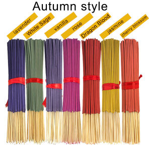 7 Sets of 140 Incense Sticks Available in Four Seasonal Sets: Rose Lavender Sandalwood Jasmine Mint Cherry Blossom Herbal and Dragon Bloodwood Each Pack Contains 20 Sticks Suitable for Home Office Yoga Meditation Post-Meal Reading or Conce...