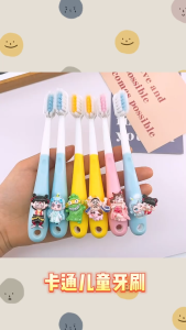 Nezha Ao Bing Childrens Toothbrush 2-12 Years Old Crossover Animal Gum Protection Tooth Protection Baby Ten Thousand Hair Brush Silicone Hand
