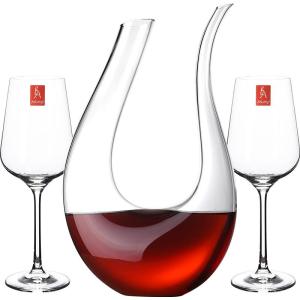 BOANG | Creative Large Glass Wine Glasses and Decanter Set 6pcs