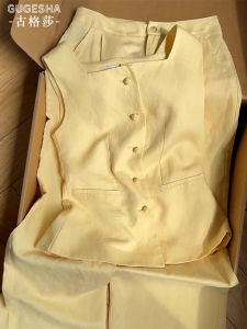 Korean Style Unique Yellow Sleeveless Vest Shirt Womens Fashionable Versatile Slimming Trendy Summer New Arrival Shirt