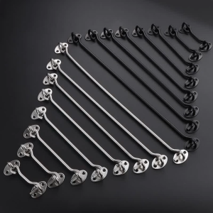 Cabin Hook Stainless Steel 6 inch Heavy Duty Window Hook Door Latch Catch for Barn Shed Gate Adjustable Storm Hook