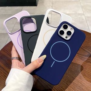 Luxury Original Liquid Silicone Case for iPhone 16 15 14 13 12 11 Pro Max Plus For Magsafe Magnetic Wireless Charge Soft Cover