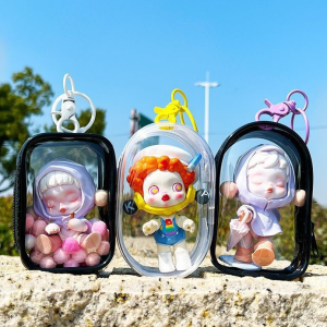 ถุงตุ๊กตา ป๊อปมาร์ทถุงซิปคู่ใส ถุงเก็บของ แบบพกพา พวงกุญแจ(ไม่รวมตุ๊กตา)ใสแบบปิดสำหรับจัดแสดงนอกบ้านLabubuPVC bagกันฝุ่น กันแดด กันฝน 10X6.5X3.5CM
