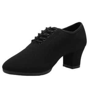 WUNUO | รองเท้าเต้นรำลัตินสำหรับผู้หญิง รองเท้าเต้นรำแบบสวมหัวกลม รองเท้าเต้นรำพื้นนุ่ม พื้นรองเท้ายาง รองเท้าเต้นรำสไตล์คลาสสิก