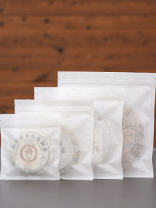 Sealed Bag White Cotton Paper Puer Tea Cake Moisture Proof Self-Sealing Packaging Bag Food Grade for Tea Leaves Packaging