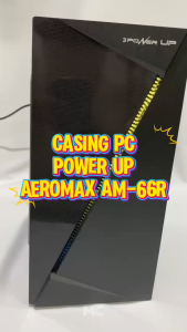 Casing PC POWER UP AEROMAX AM Series dengan PSU 500W/600W - Desain Elegan Kompatibel Micro ATX/Mini-ITX Warna Hitam