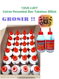 GROSIR 1 DUS ISI 24 PCS LUKY CAIRAN PENAMBAL BAN TUBELESS 350ML TIRE SEALANT CAIRAN BAN TUBELESS TUBLES TUBLESS 350 ML