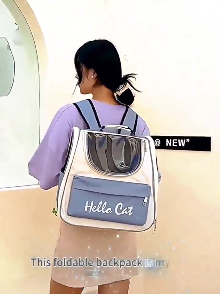 SeeSayes Pet Carrier Backpack – Breathable Portable with Transparent Window for Small Dogs & Cats
