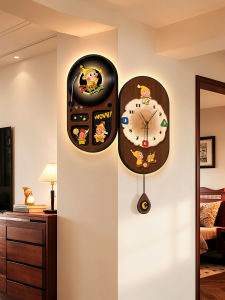CTYLIGHTZ | Quiet Double-Sided Creative Retro Cartoon Wall Clock