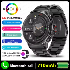 LIGE | LIGE GPS Track Smart Watch Men 1.85-Inch HD AMOLED Screen 710 Mah Battery Sport Bluetooth Call Smartwatch For Android IOS New
